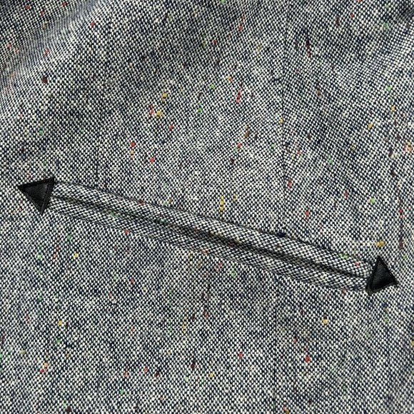 Alamo Moda Hombre Western Blazer Jacket Men’s 44R Gray Black Faux Leather Rodeo - Picture 10 of 15